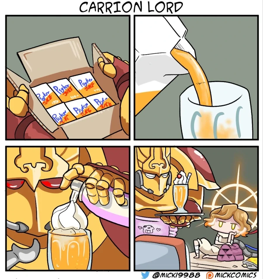 소녀의 몸에 빙의한 워해머 황제 만화 시리즈.comic_17.webp