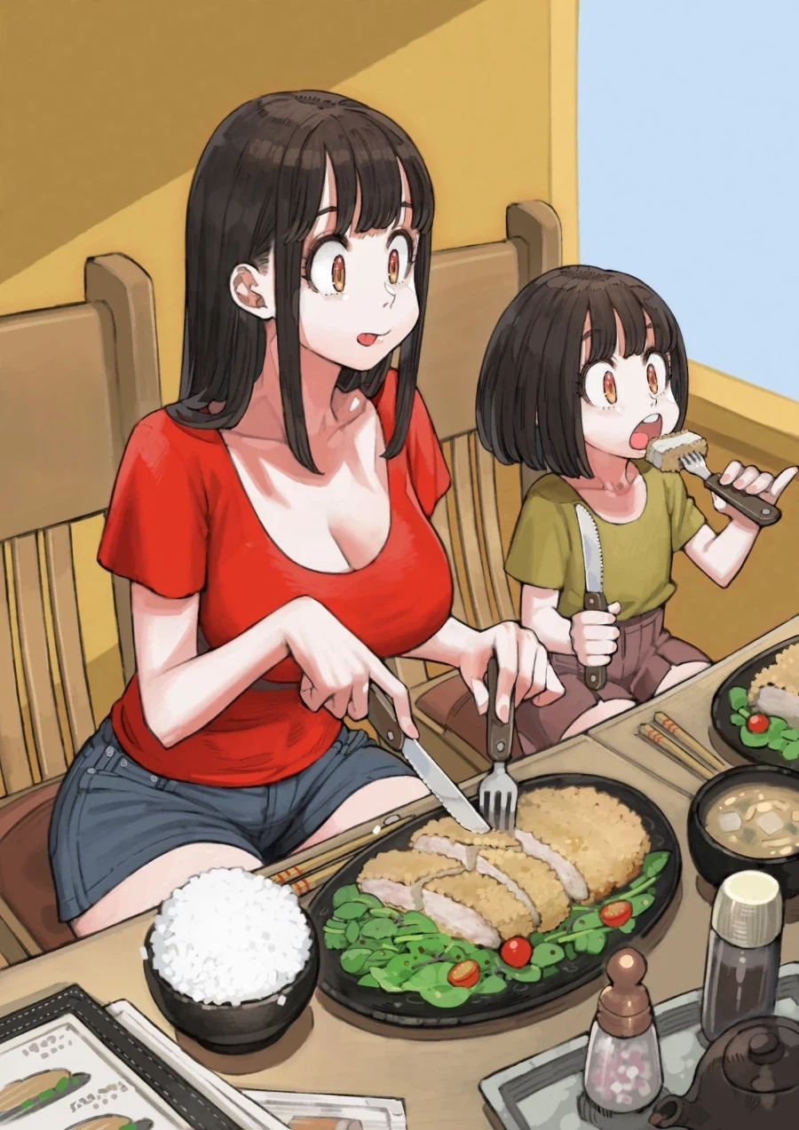 여동생 밥에 욕심내는 언니 만화_1.webp
