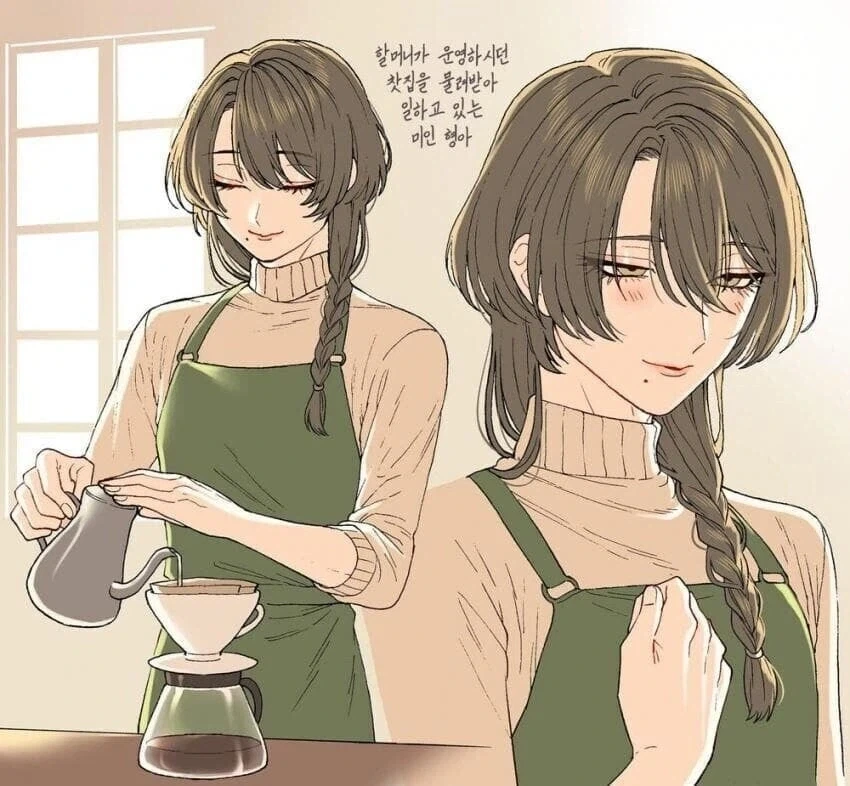 카페에서 일하는 미인을 보러 오는 단골 꼬마손님 만와.manga_3.webp