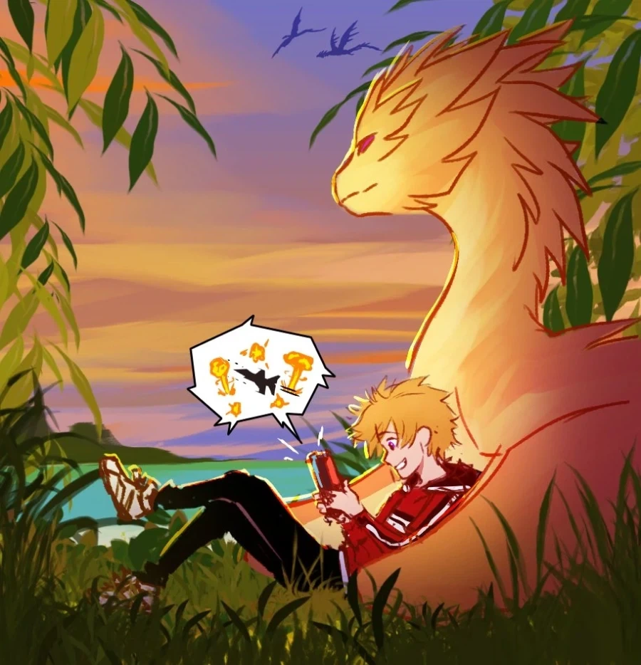 드래곤 라이더 카일과 파트너 용 바나나.manhwa_18.webp