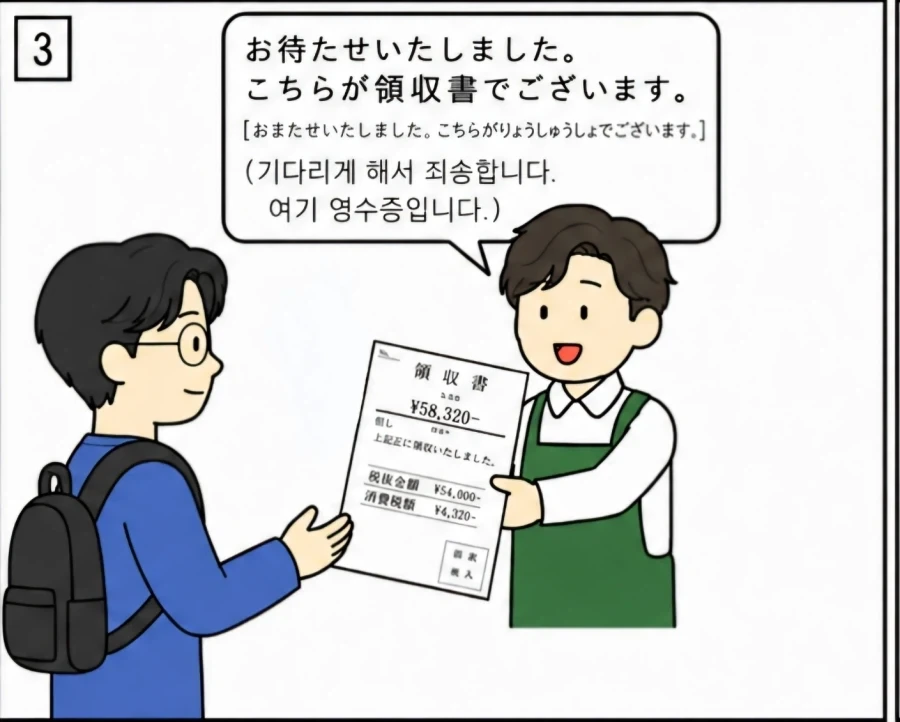 한국인이 일본 가게 계산시 많이 하는 실수.manhwa_3.webp