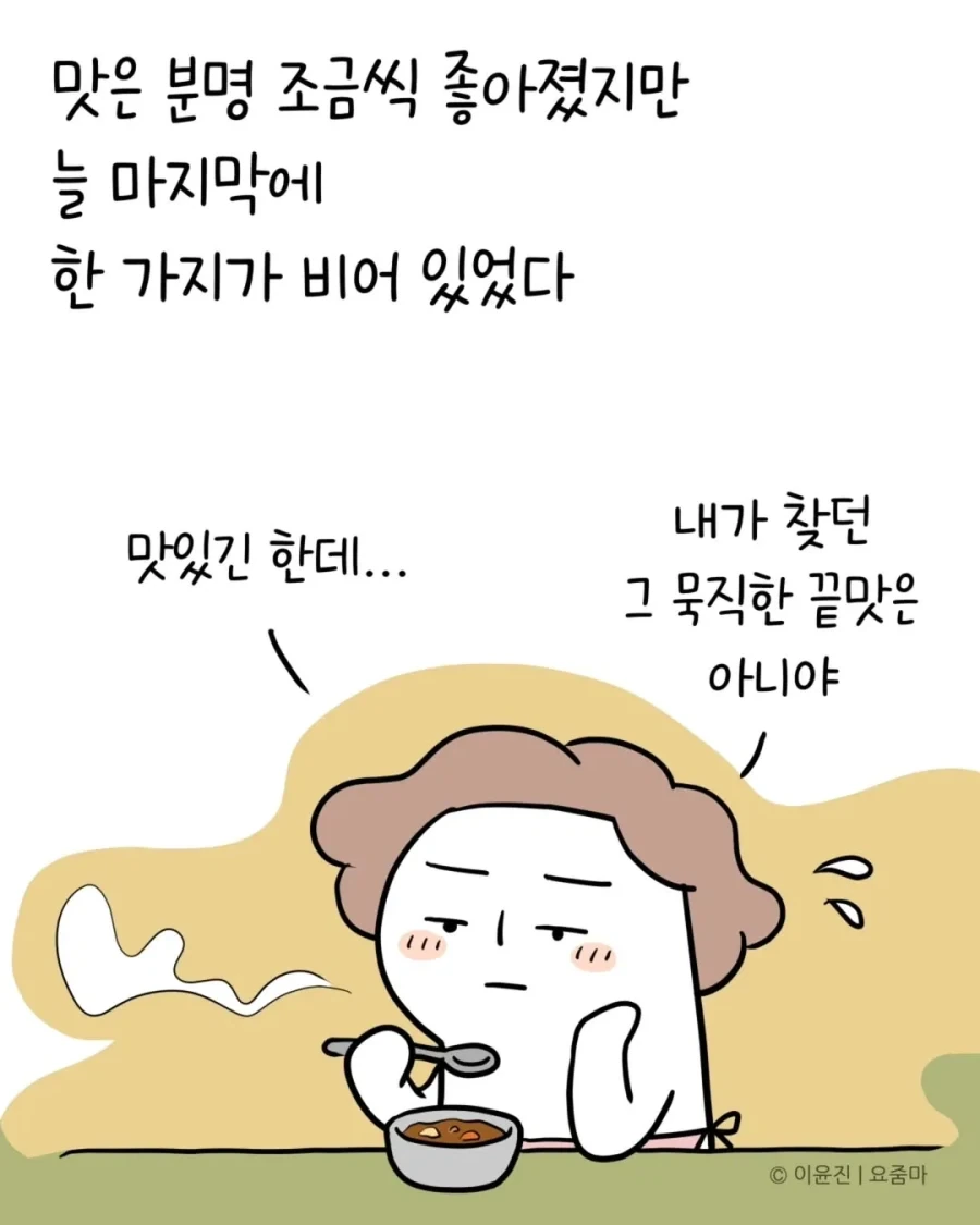 일본에서 오래전에 먹은 카레맛을 드디어 재현했다.manhwa_6.webp