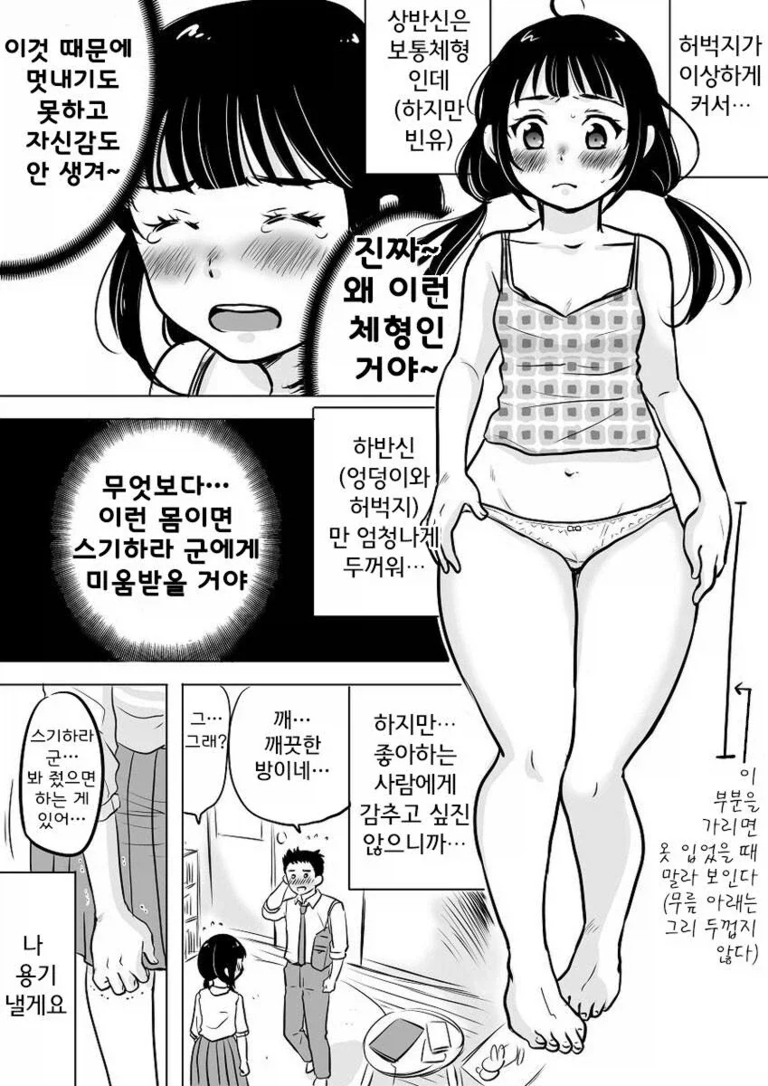 하반신만 살쪄서 스트레스 받는 여고생.manga_2.webp