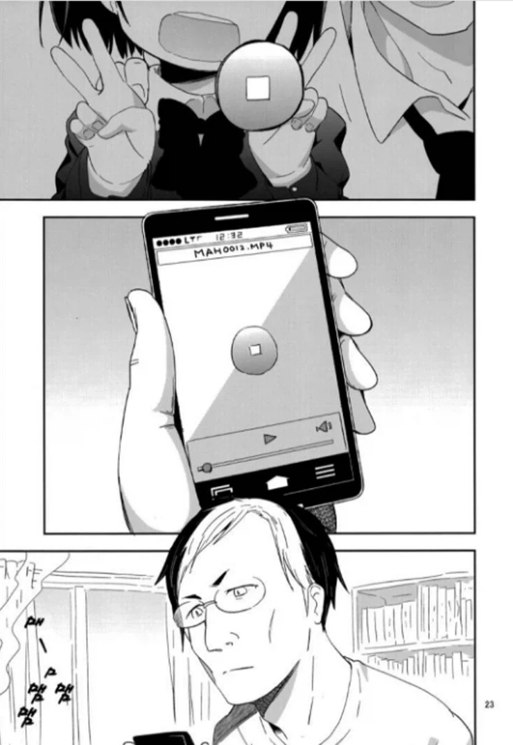 여초딩에게 중학교 교복 입히고 자기소개 비디오 찍는 만화_22.webp