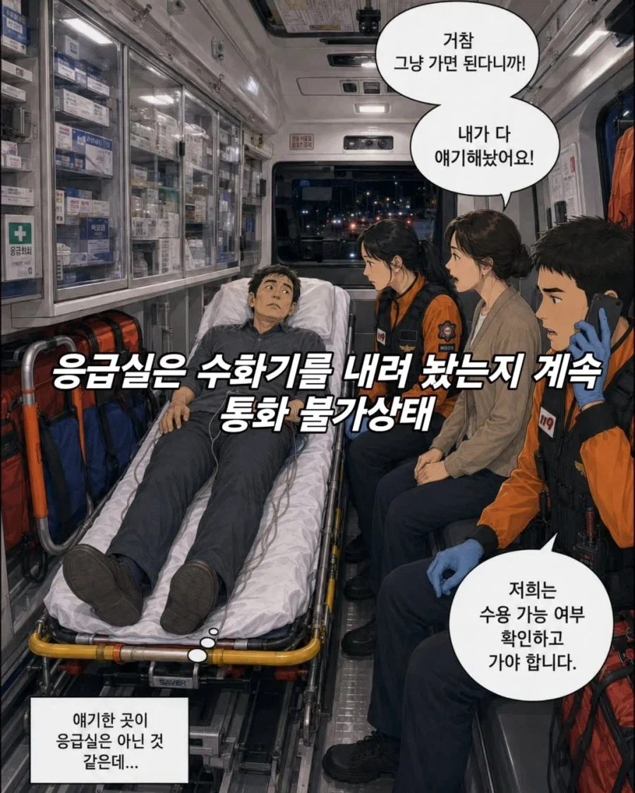 응급실을 예약하고 가는 환자.manga_3.webp
