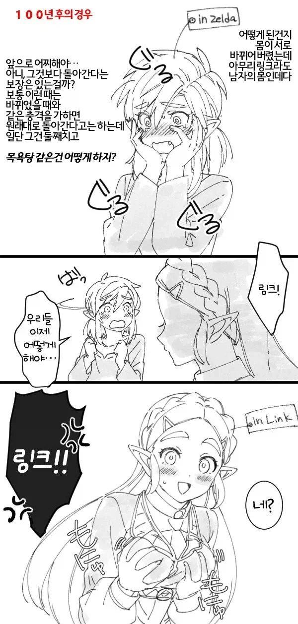 링크와 몸이 바뀐 젤다 .manwha_2.webp