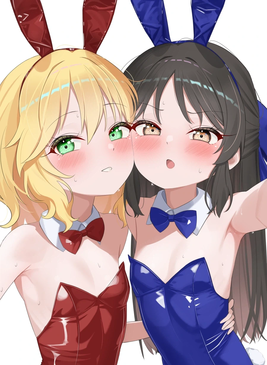 @) 모모카! 아리스! 바니걸 슈트 입어줘!_2.webp