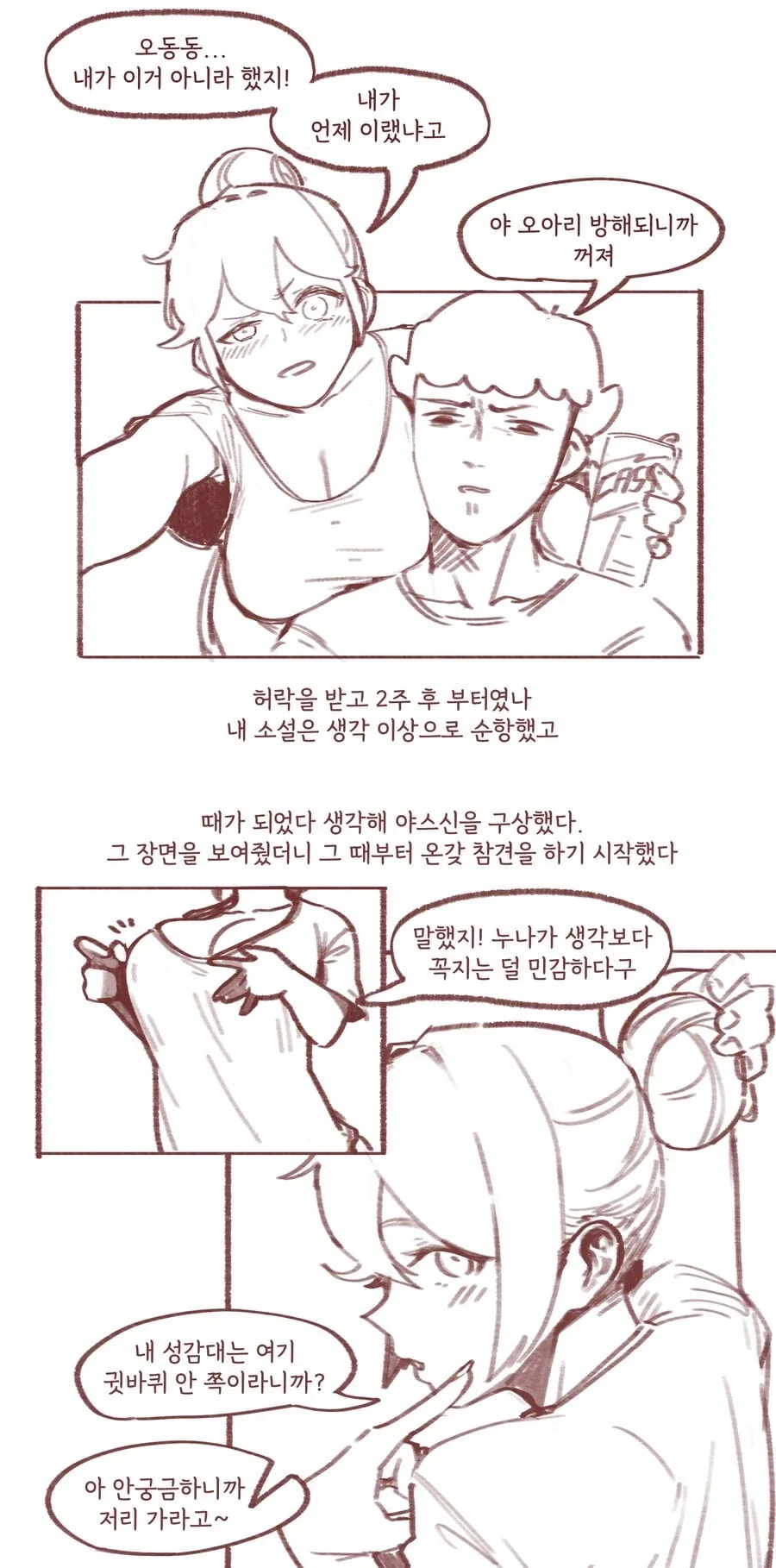 누나가 소설 쓰는거 도와주는 .manwha_3.webp