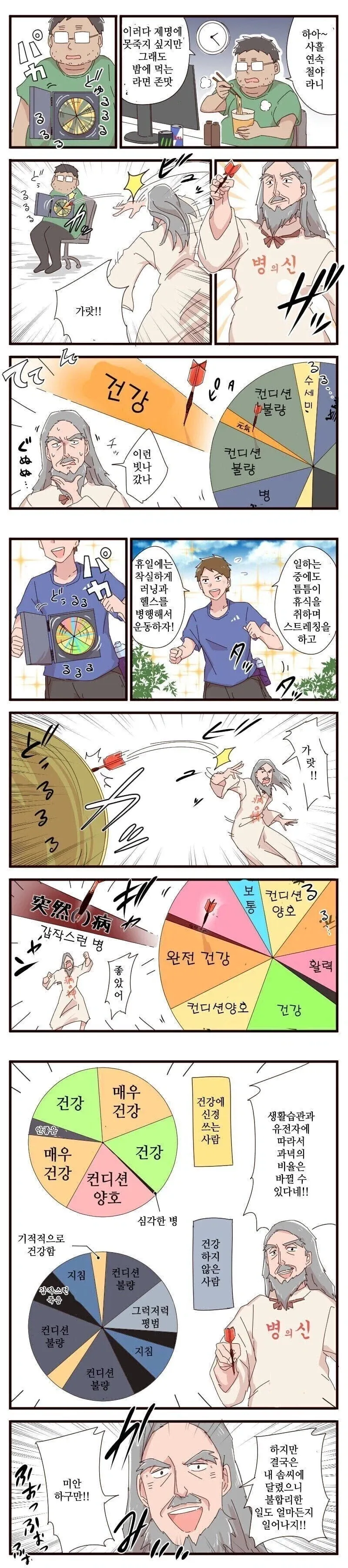 삼각김밥 먹는 아라이상 만화. 이미지 16