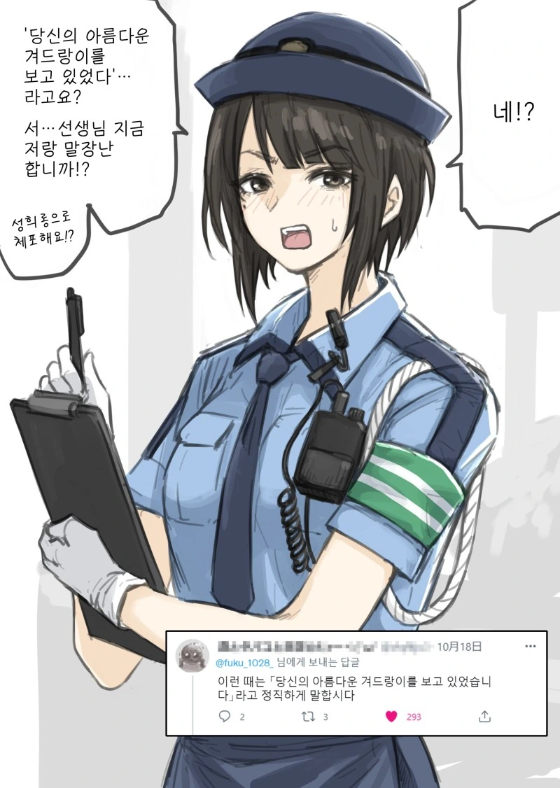 ㅇㅎ?) 여경한테 딱지 떼이는 manhwa. - 이미지 2