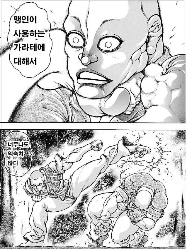 바키 외전) 오로치 돗포 vs 장님 (괴짜가족아님)
